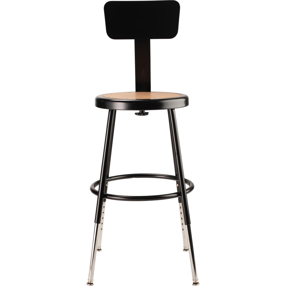 (5 Pack) NPS® 19″-27″ Height Adjustable Heavy Duty Steel Stool With Backrest