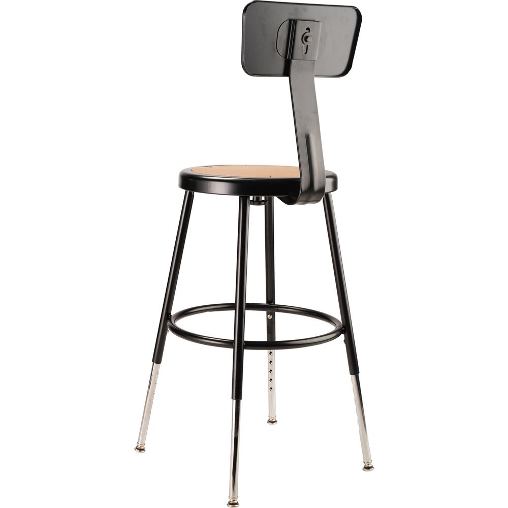 (5 Pack) NPS® 19″-27″ Height Adjustable Heavy Duty Steel Stool With Backrest