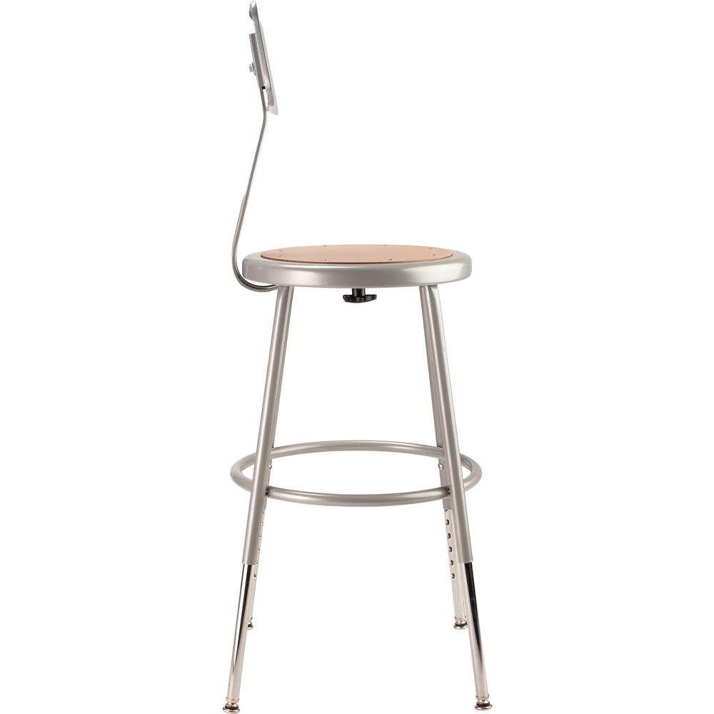 (5 Pack) NPS® 19″-27″ Height Adjustable Heavy Duty Steel Stool With Backrest