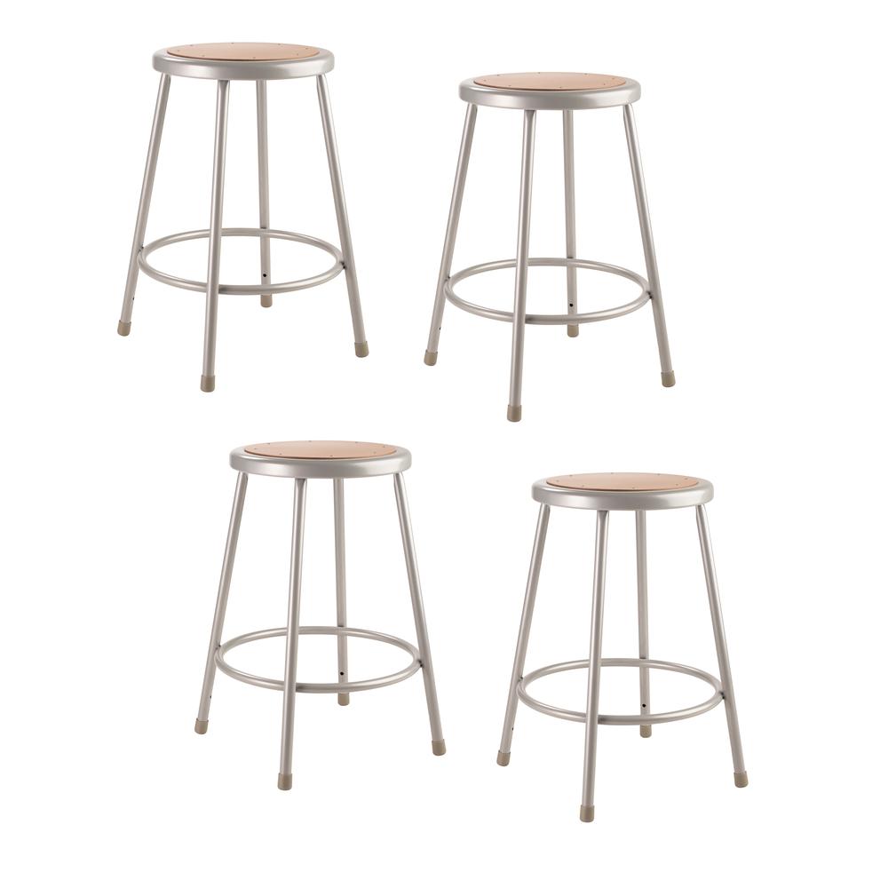 (4 Pack) NPS® 24″ Heavy Duty Steel Stool