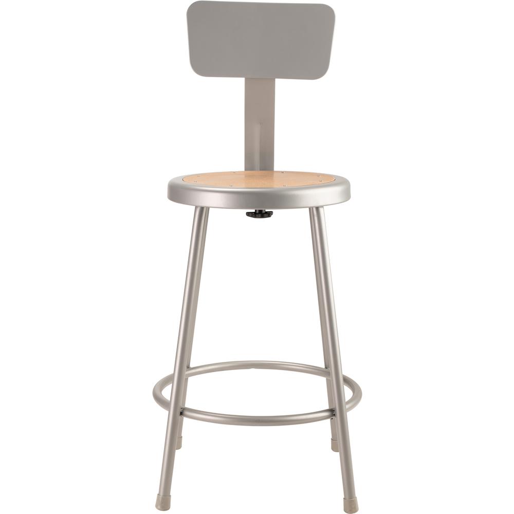 (4 Pack) NPS® 24″Heavy Duty Steel Stool With Backrest
