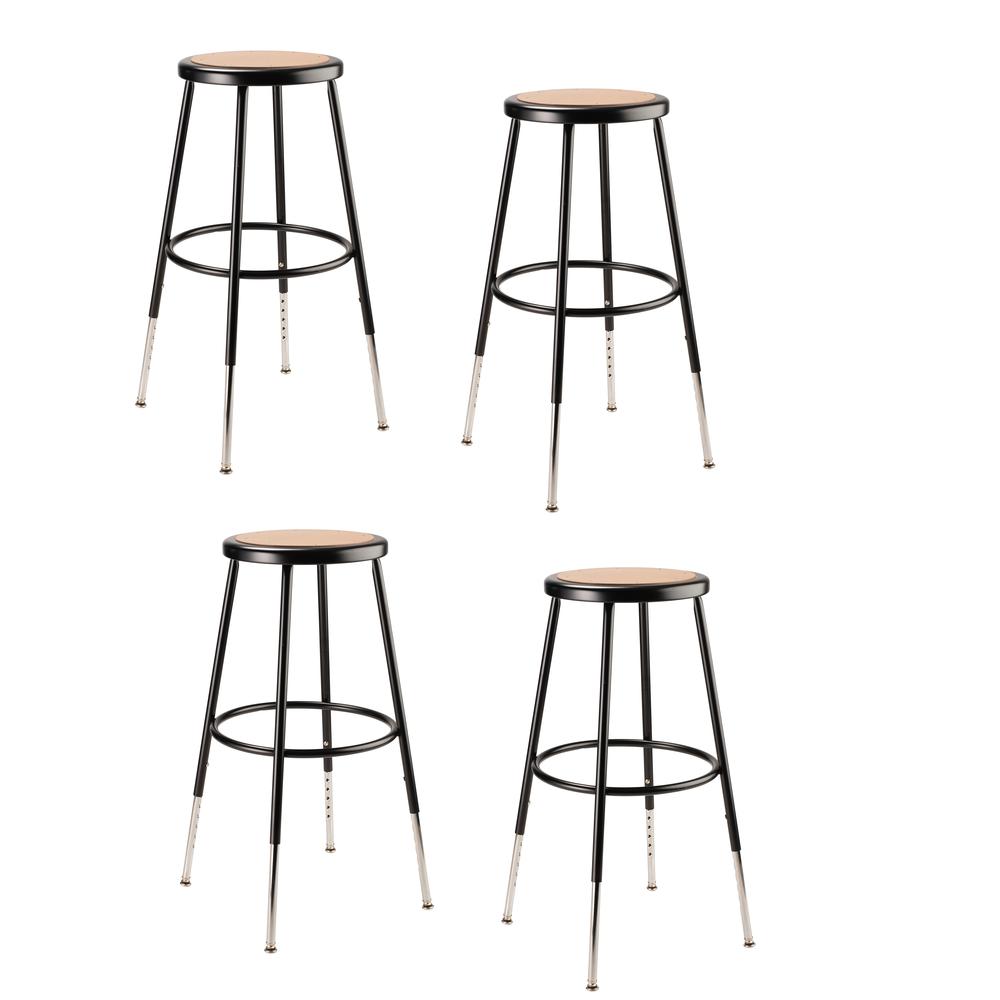 (4 Pack) NPS® 25″-33″ Height Adjustable Heavy Duty Steel Stool