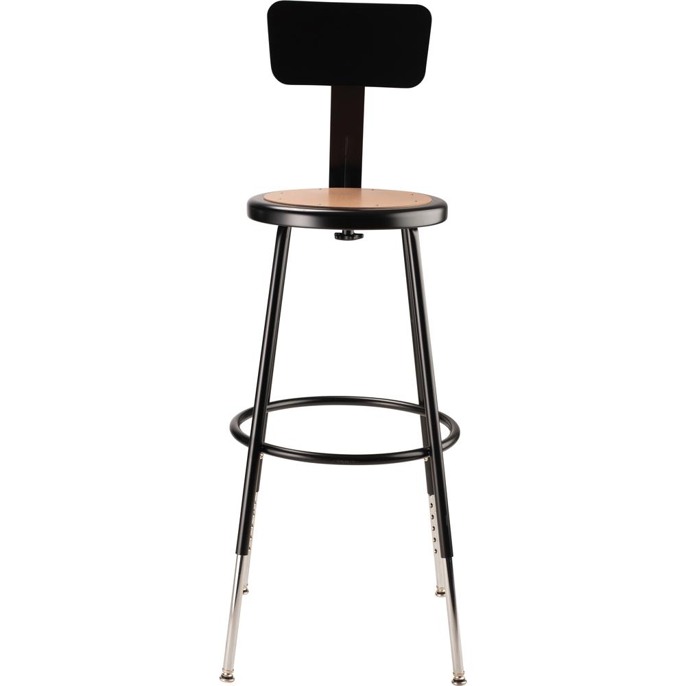 (4 Pack) NPS® 25″-33″ Height Adjustable Heavy Duty Steel Stool With Backrest