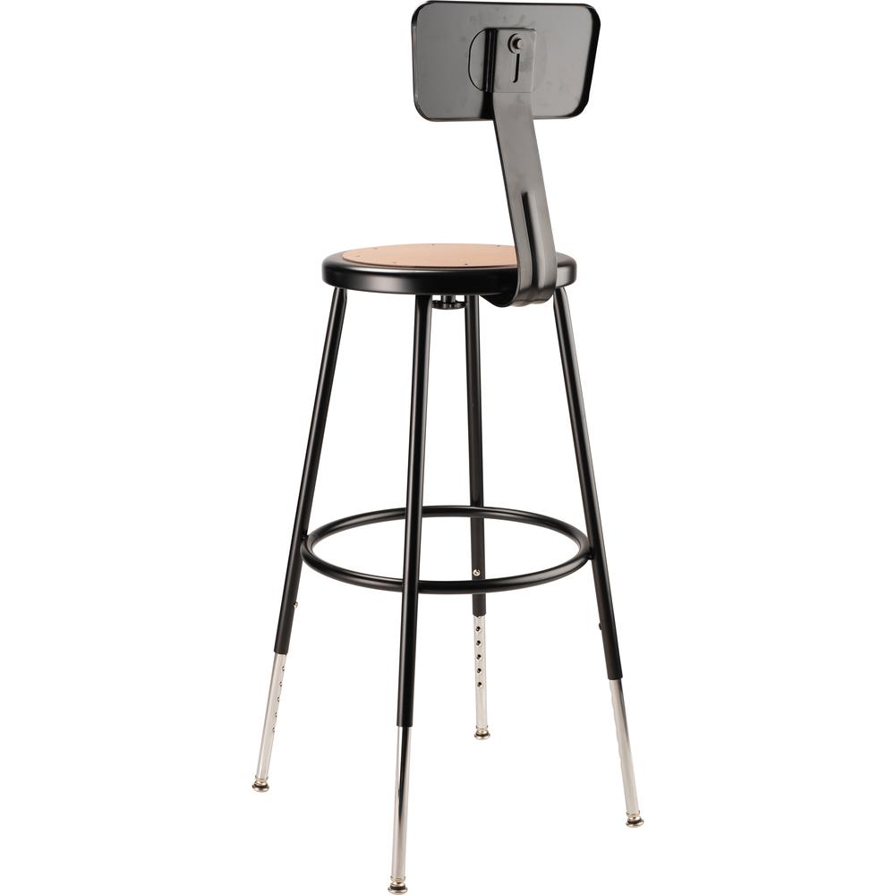 (4 Pack) NPS® 25″-33″ Height Adjustable Heavy Duty Steel Stool With Backrest