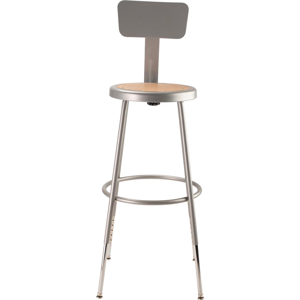 (4 Pack) NPS® 25″-33″ Height Adjustable Heavy Duty Steel Stool With Backrest