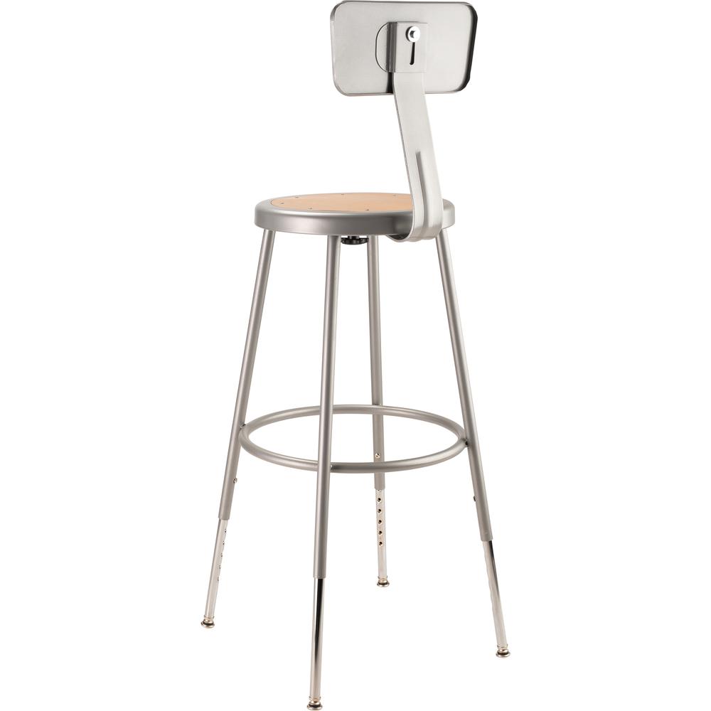 (4 Pack) NPS® 25″-33″ Height Adjustable Heavy Duty Steel Stool With Backrest