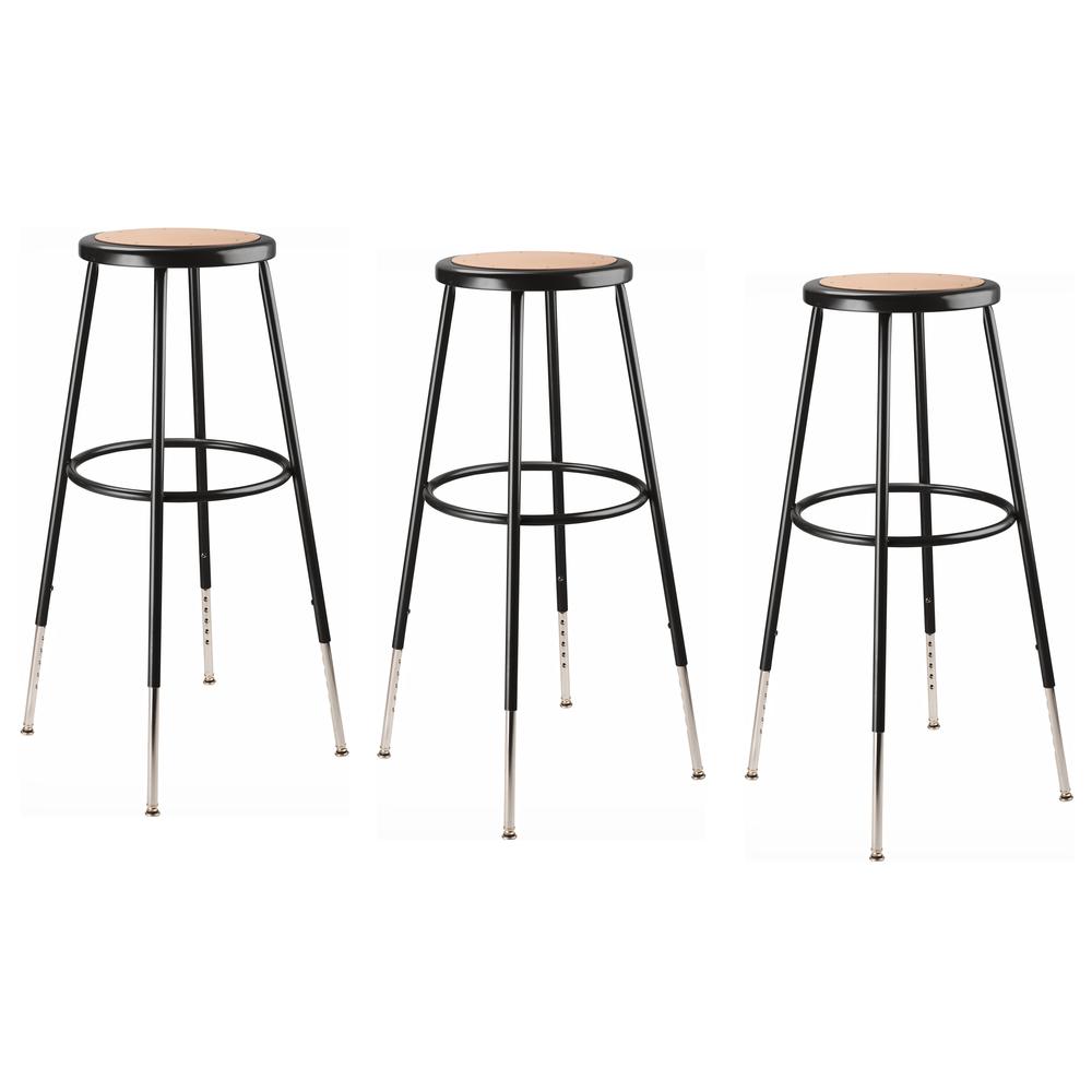 (3 Pack) NPS® 32 -39″ Height Adjustable Heavy Duty Steel Stool