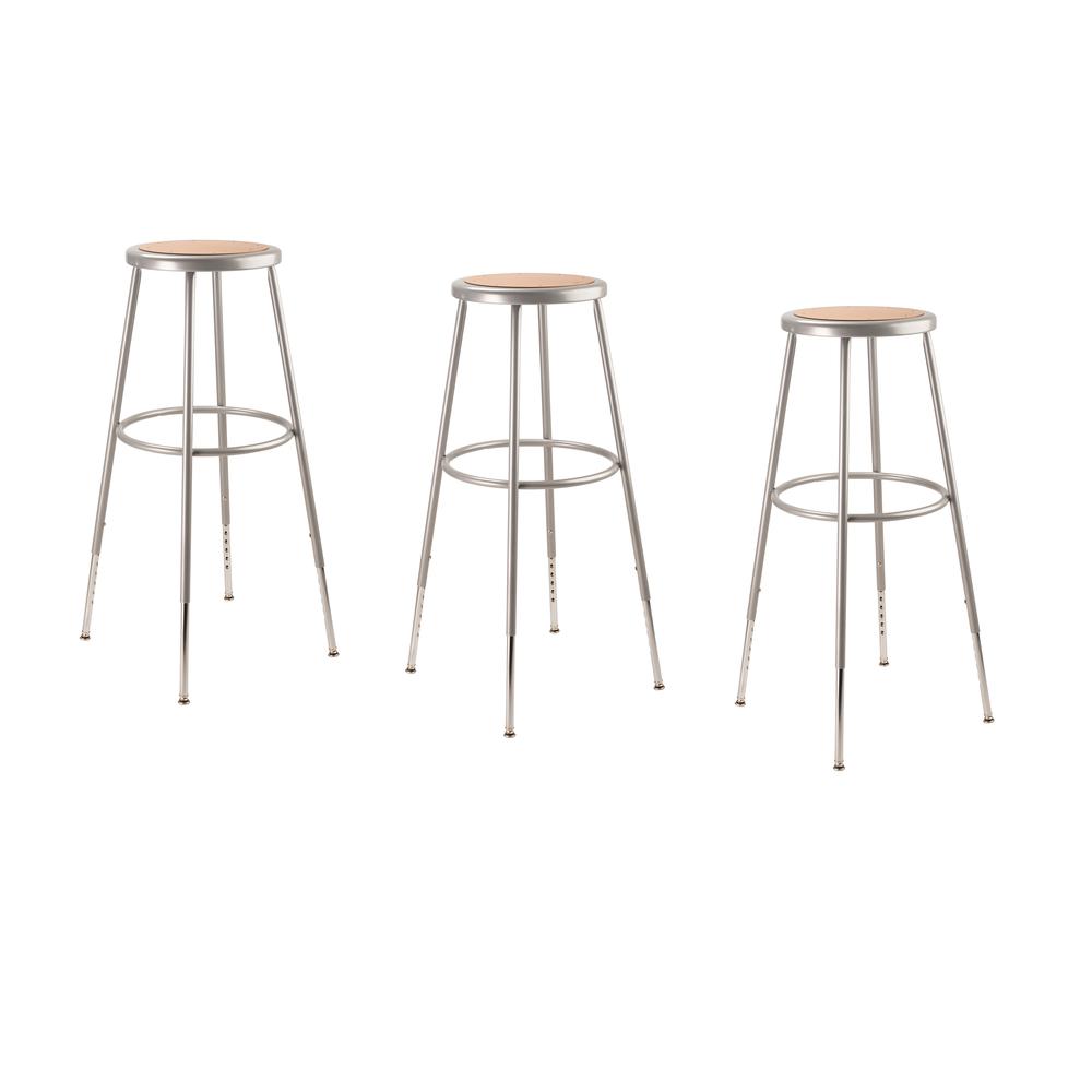 (3 Pack) NPS® 32″-39″ Height Adjustable Heavy Duty Steel Stool