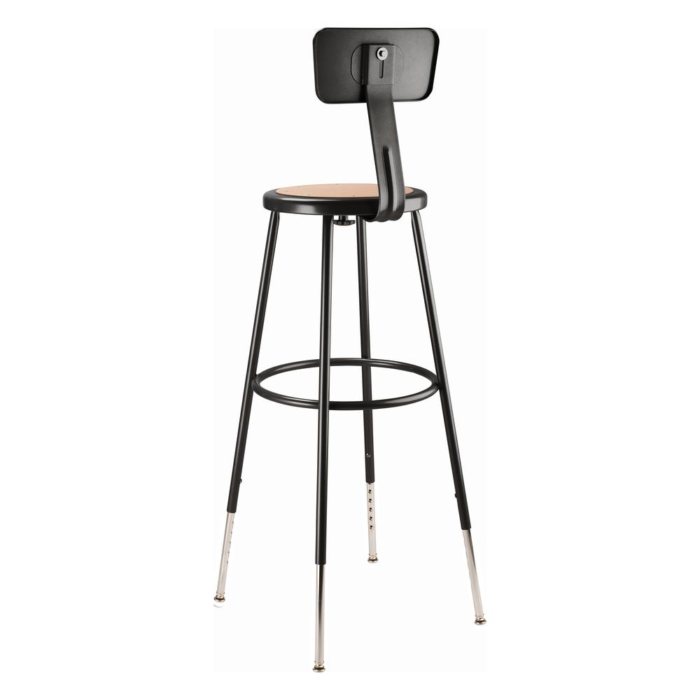 (3 Pack) NPS® 32 -39″ Height Adjustable Heavy Duty Steel Stool With Backrest