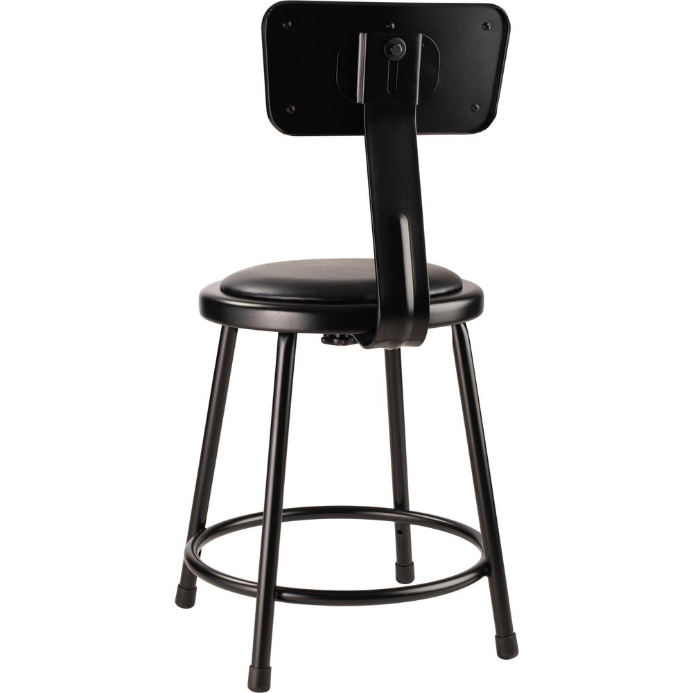 (5 Pack) NPS® 18″Heavy Duty Vinyl Padded Steel Stool With Backrest