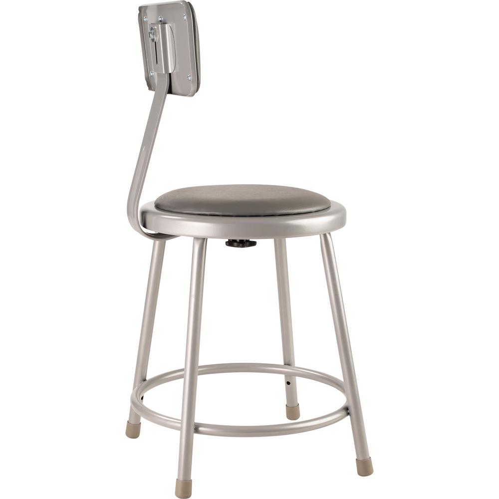 (5 Pack) NPS® 18″Heavy Duty Vinyl Padded Steel Stool With Backrest