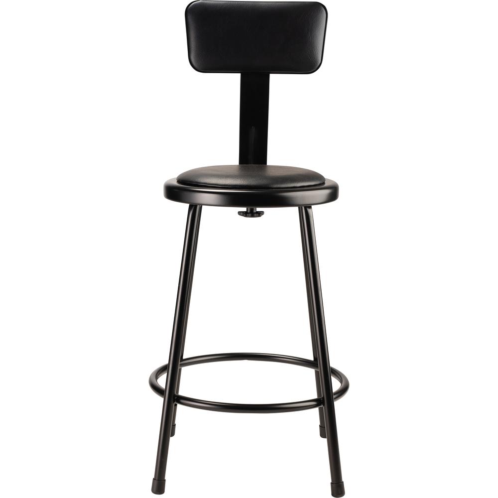 (4 Pack) NPS® 24″Heavy Duty Vinyl Padded Steel Stool With Backrest