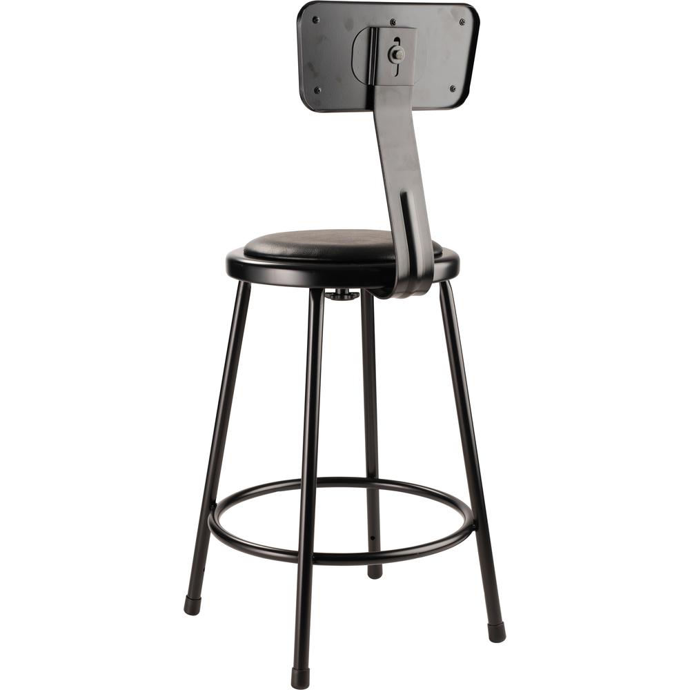 (4 Pack) NPS® 24″Heavy Duty Vinyl Padded Steel Stool With Backrest