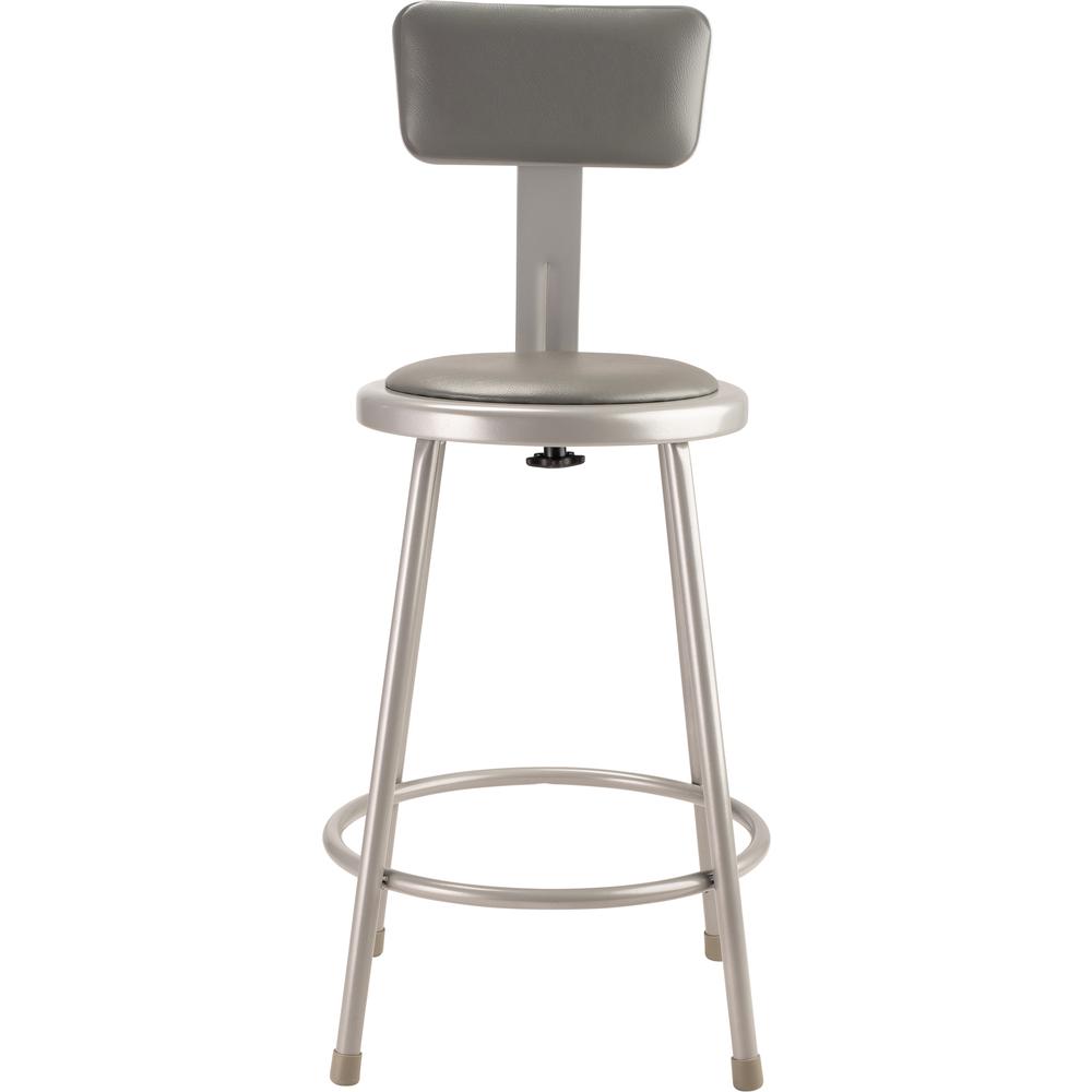 (4 Pack) NPS® 24″Heavy Duty Vinyl Padded Steel Stool With Backrest