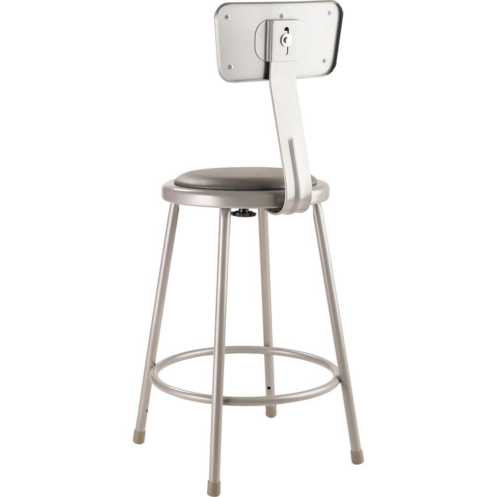 (4 Pack) NPS® 24″Heavy Duty Vinyl Padded Steel Stool With Backrest
