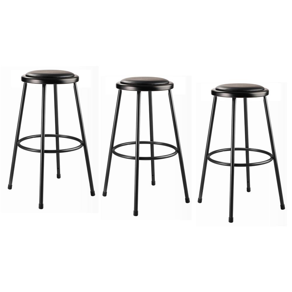 (3 Pack) NPS® 30″ Heavy Duty Vinyl Padded Steel Stool