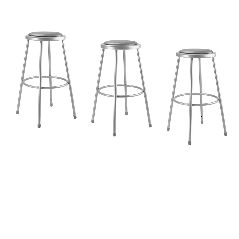 (3 Pack) NPS® 30″Heavy Duty Vinyl Padded Steel Stool