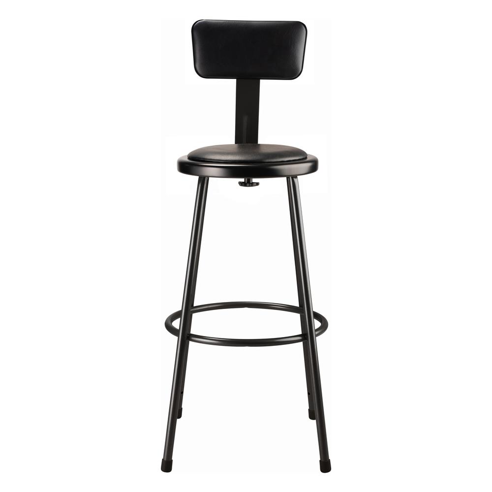 (3 Pack) NPS® 30″ Heavy Duty Vinyl Padded Steel Stool With Backrest