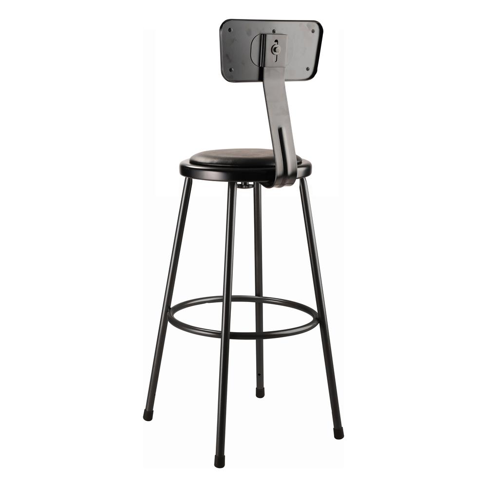 (3 Pack) NPS® 30″ Heavy Duty Vinyl Padded Steel Stool With Backrest