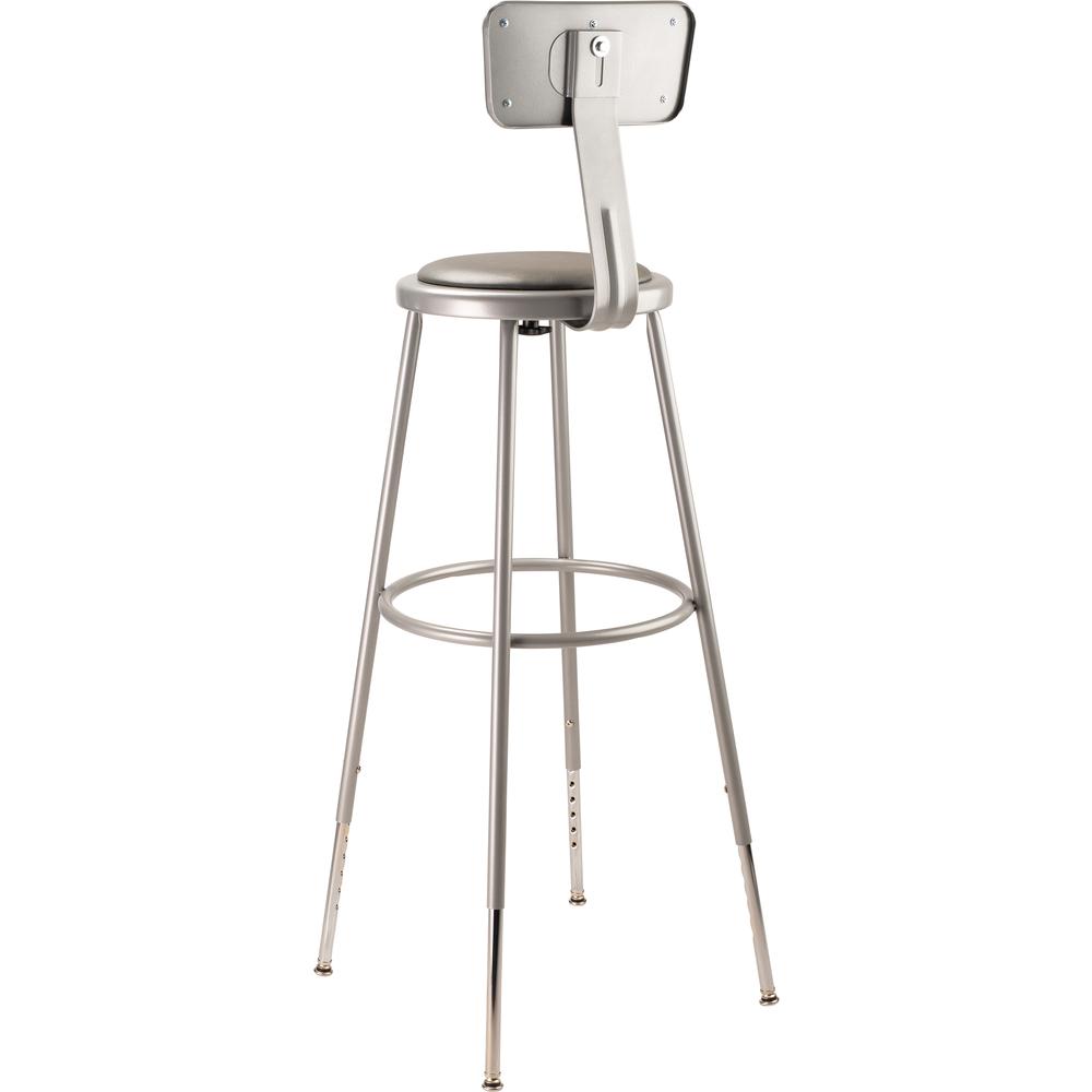 (3 Pack) NPS® 32″-39″ Height Adjustable Heavy Duty Vinyl Padded Steel Stool With Backrest