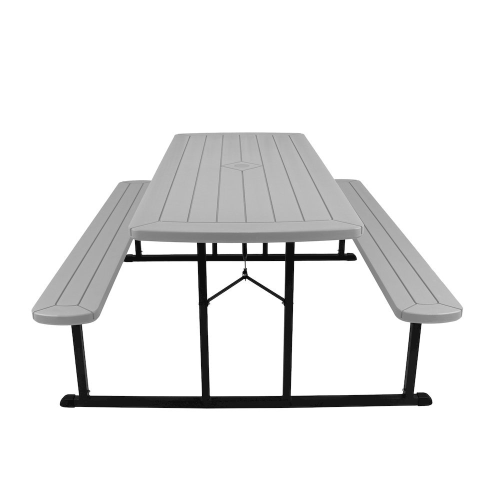 Blow Molded Picnic Table- Light Speckled Grey