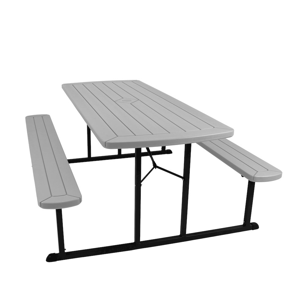 Blow Molded Picnic Table- Light Speckled Grey