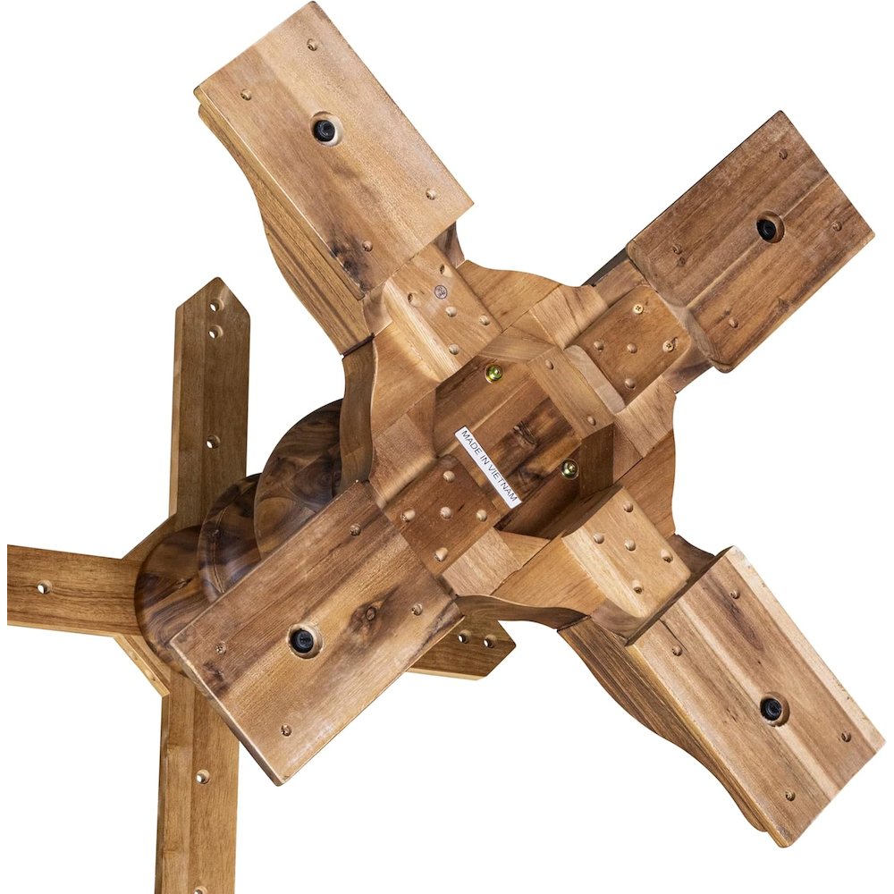 Kitchen Table with Acacia Wood Round Tabletop