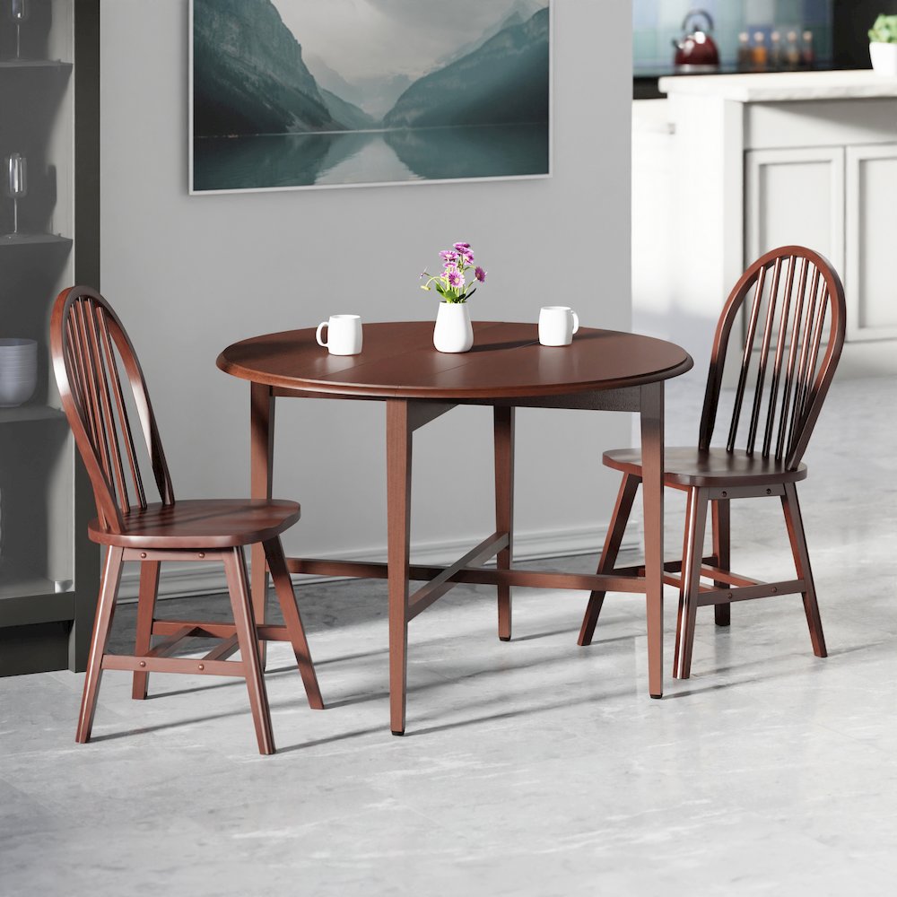 Hannah 3-Pc Drop Leaf Table with Windsor Chairs