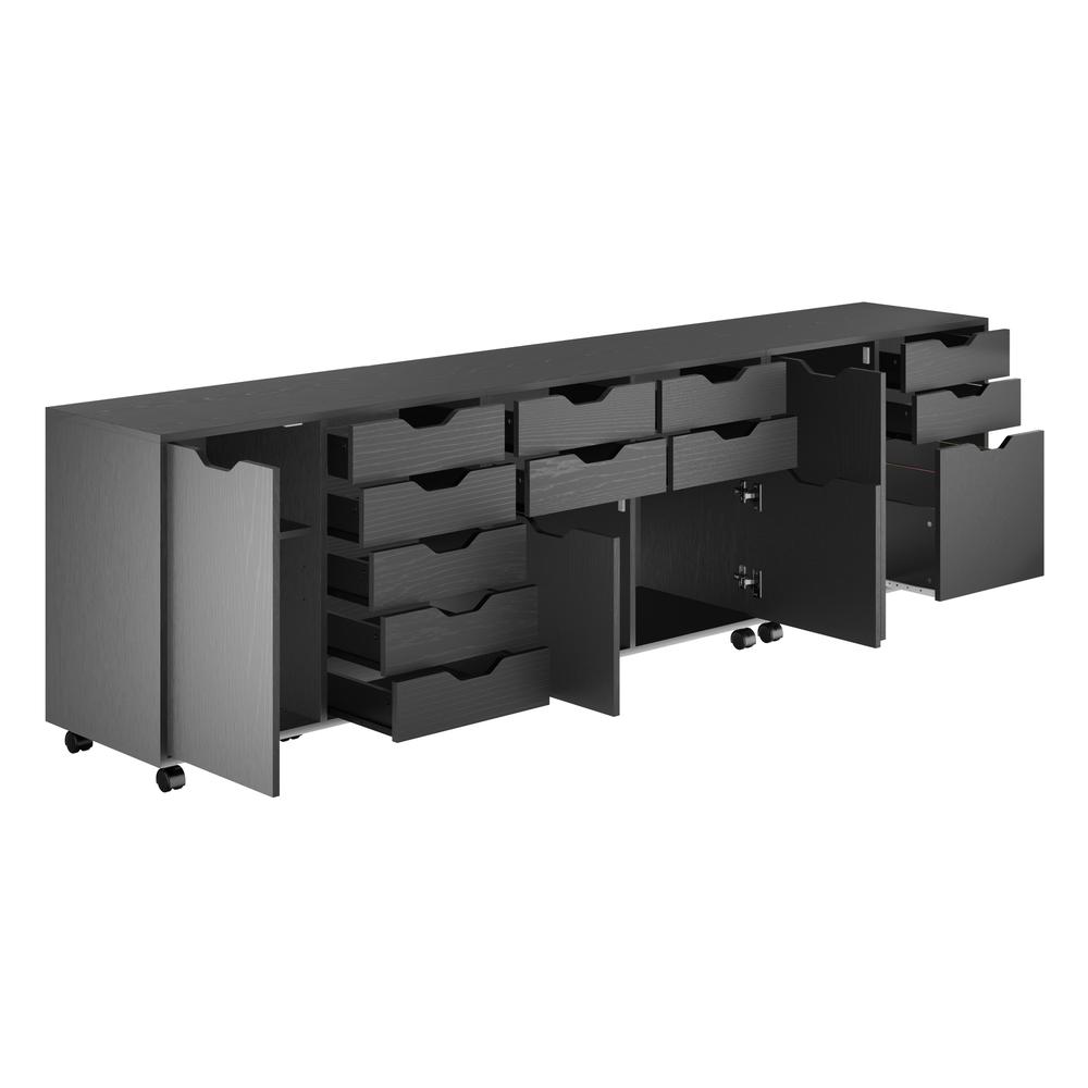 Halifax 3-Pc Cabinet Set with File Drawer