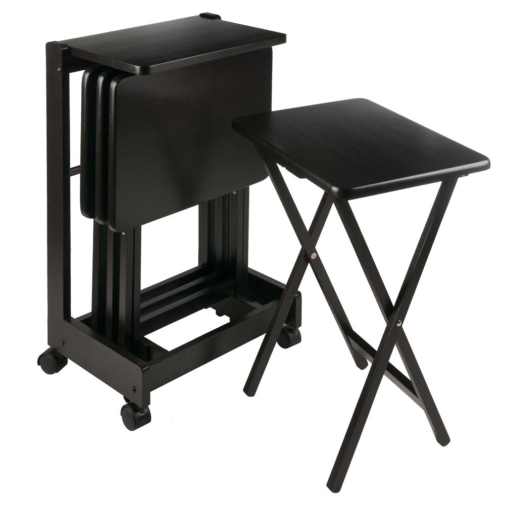Brienda 5-PC Set Flip Top Snack Table Coffee Finish
