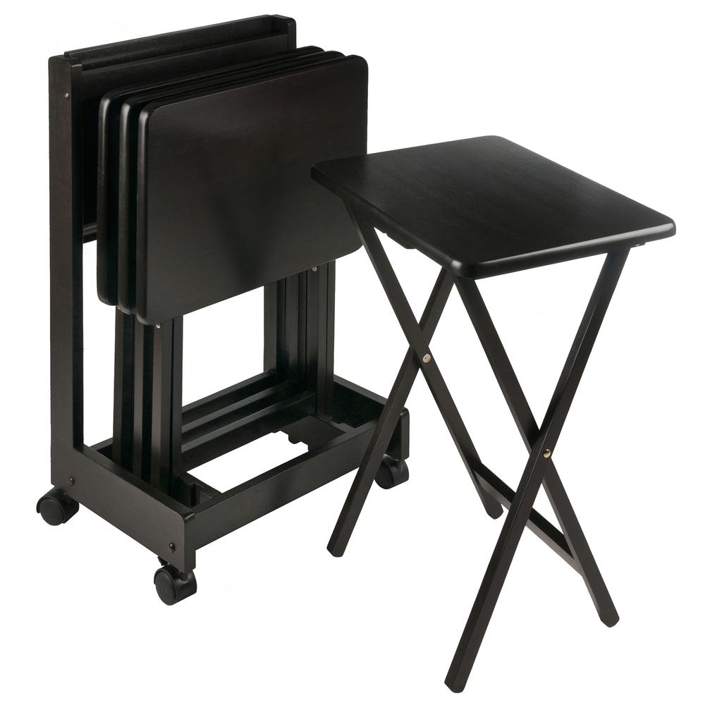 Brienda 5-PC Set Flip Top Snack Table Coffee Finish