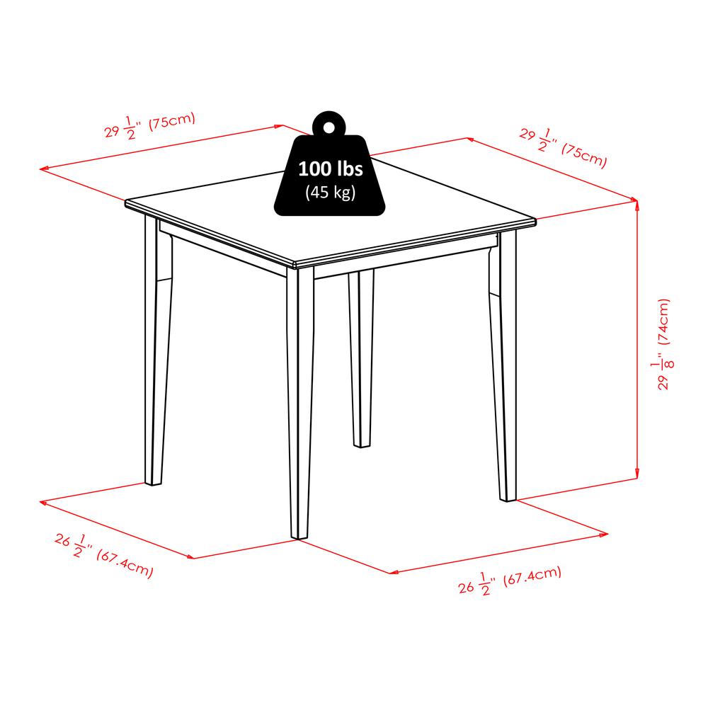 Square Table with 2 Chairs