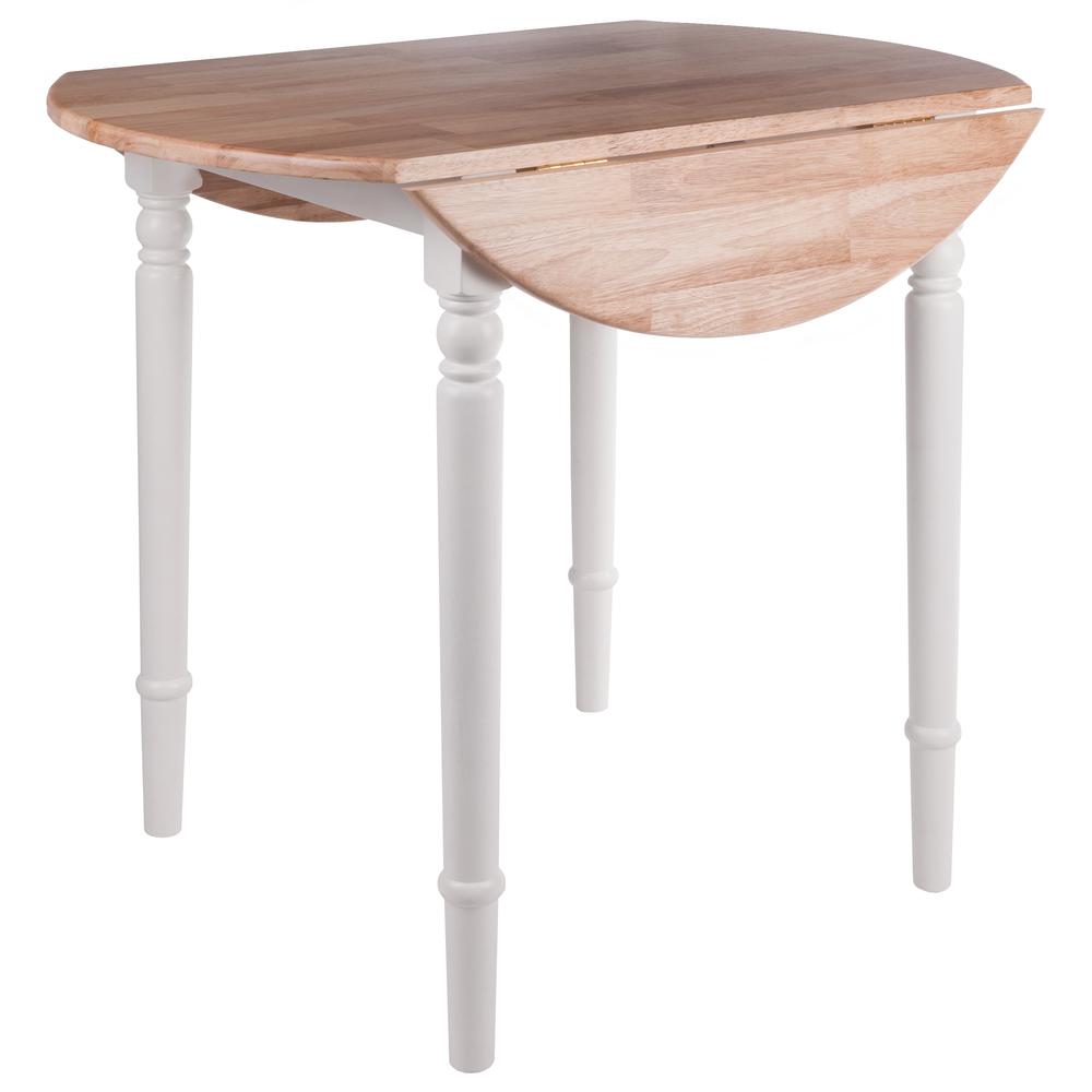 Sorella Round Drop Leaf Table Natural/White Finish
