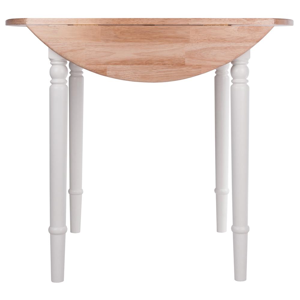 Sorella Round Drop Leaf Table Natural/White Finish