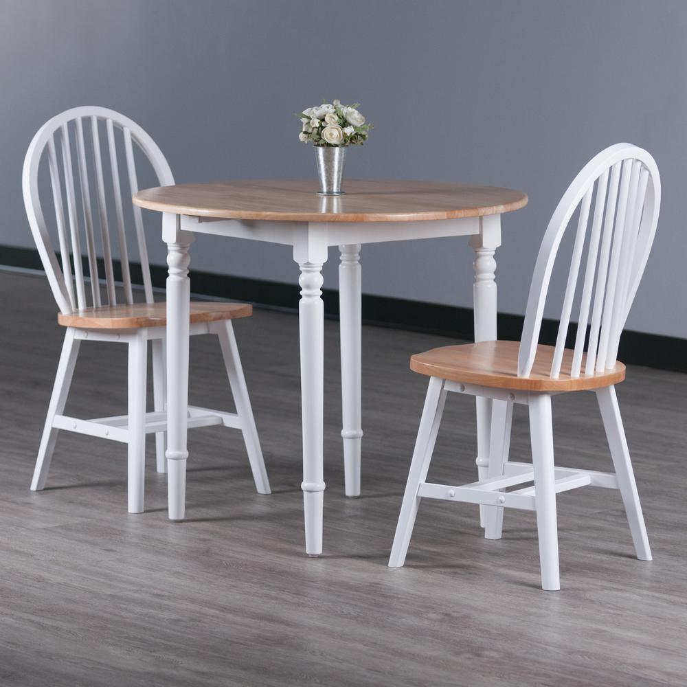 Sorella 3-Pc Drop Leaf Dining Table with Windsor Chairs