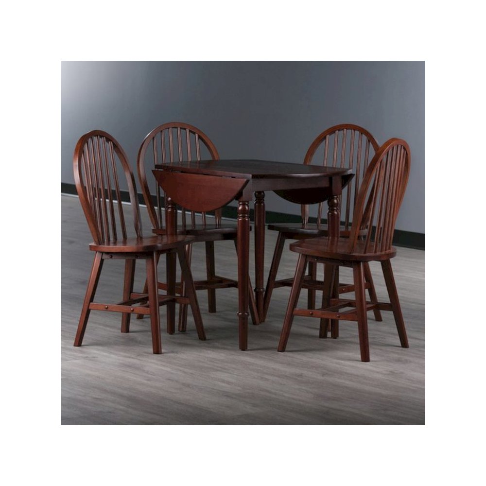 Sorella 5-Pc Drop Leaf Dining Table with Windsor Chairs