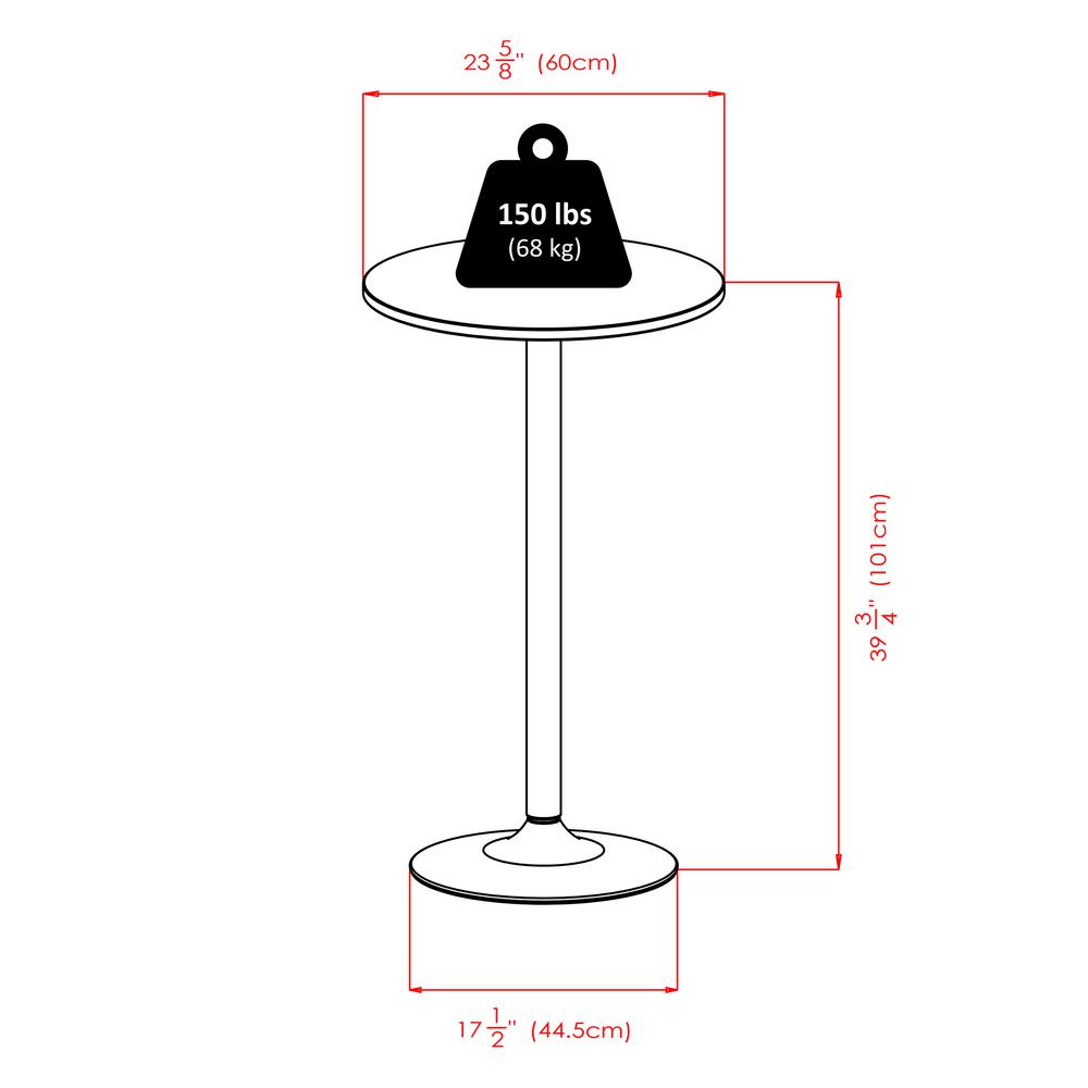 Cora 3pc Round Pub Table with 2 Swivel Stools