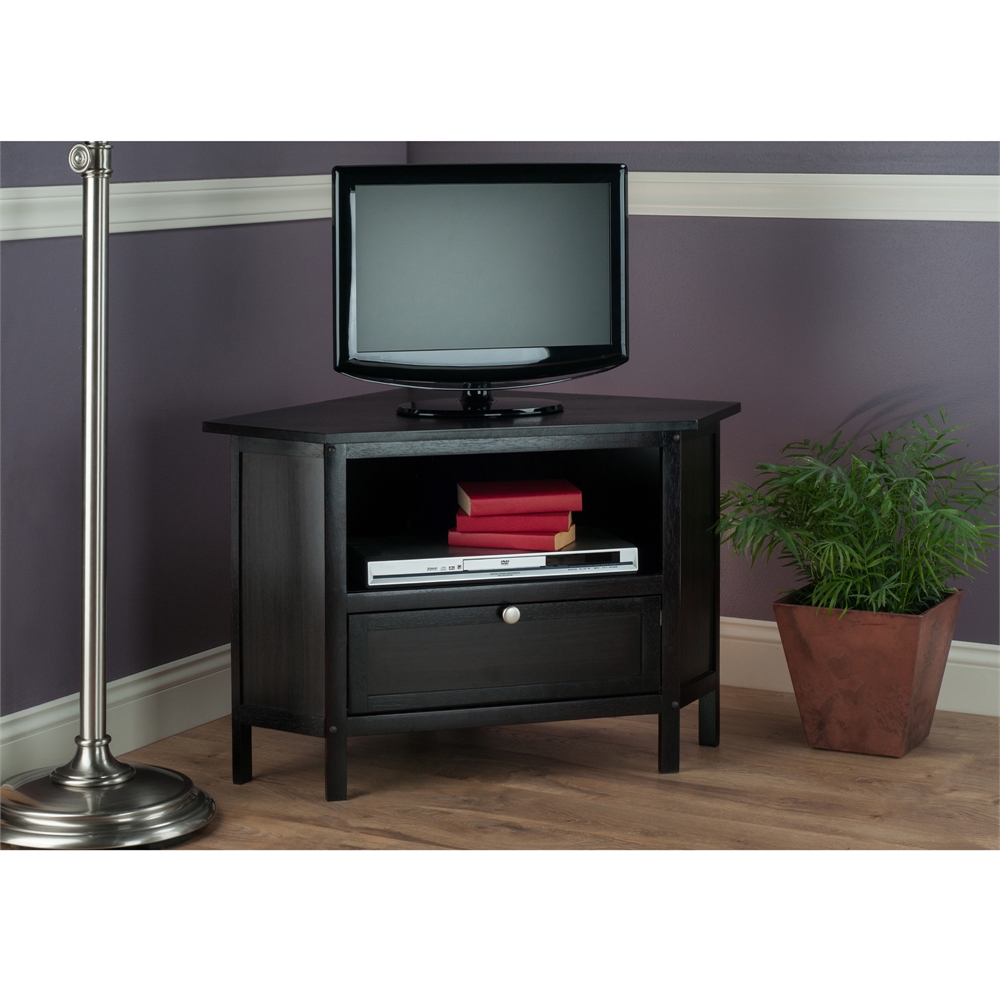 Zena Corner TV Stand Espresso