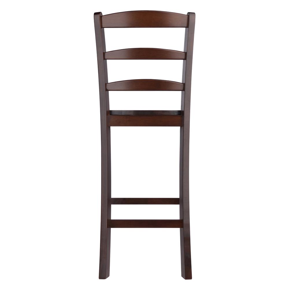 Benjamin 2-PC Ladder Back 24″ Counter Stool Set Antique Walnut