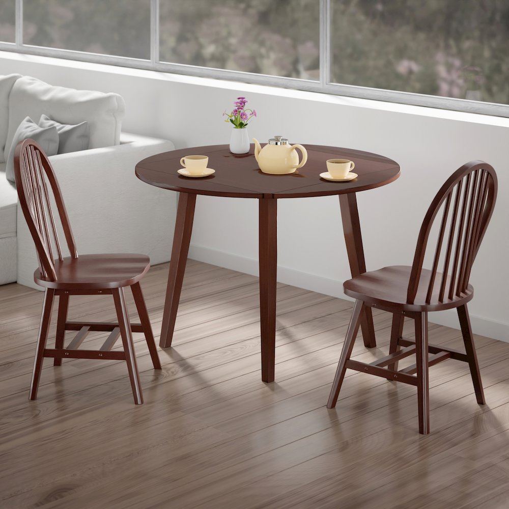 Dawson 3-Pc Drop Leaf Table with Windsor Chairs