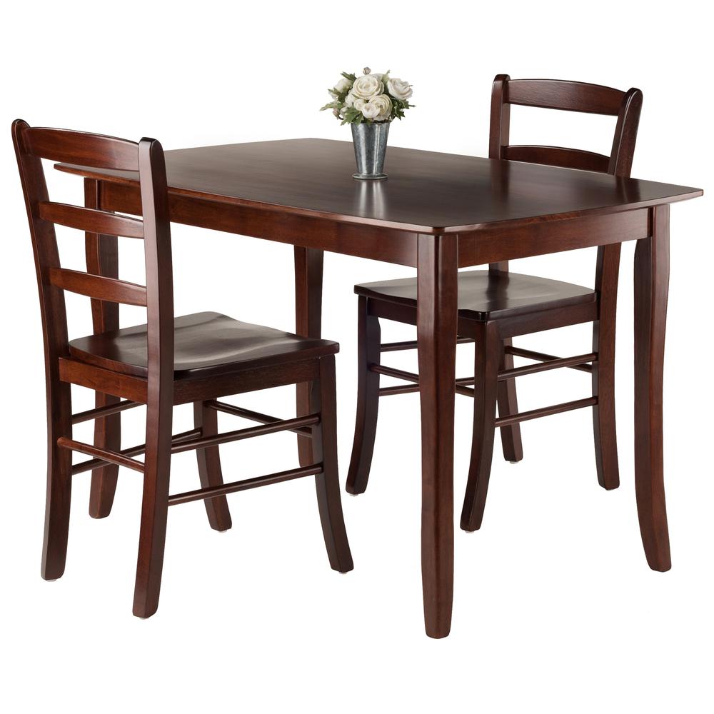 Inglewood 3-PC Set Dining Table w/ 2 Ladderback Chairs