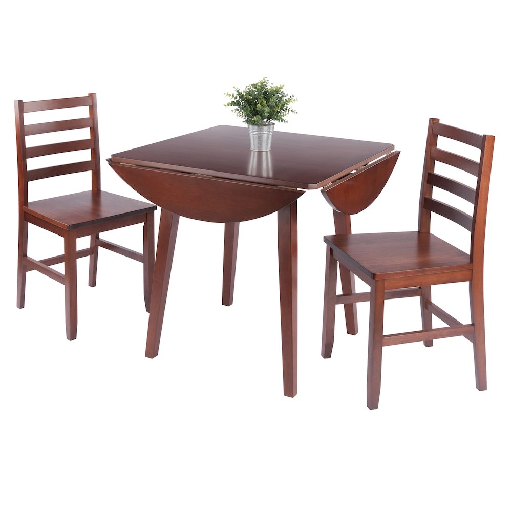 Dawson 3-Pc Drop Leaf Table with Ladder-back Chairs