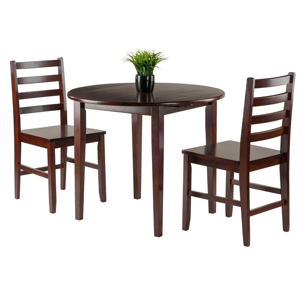 Clayton 3-PC Set Drop Leaf Table with 2 Ladderback Chairs