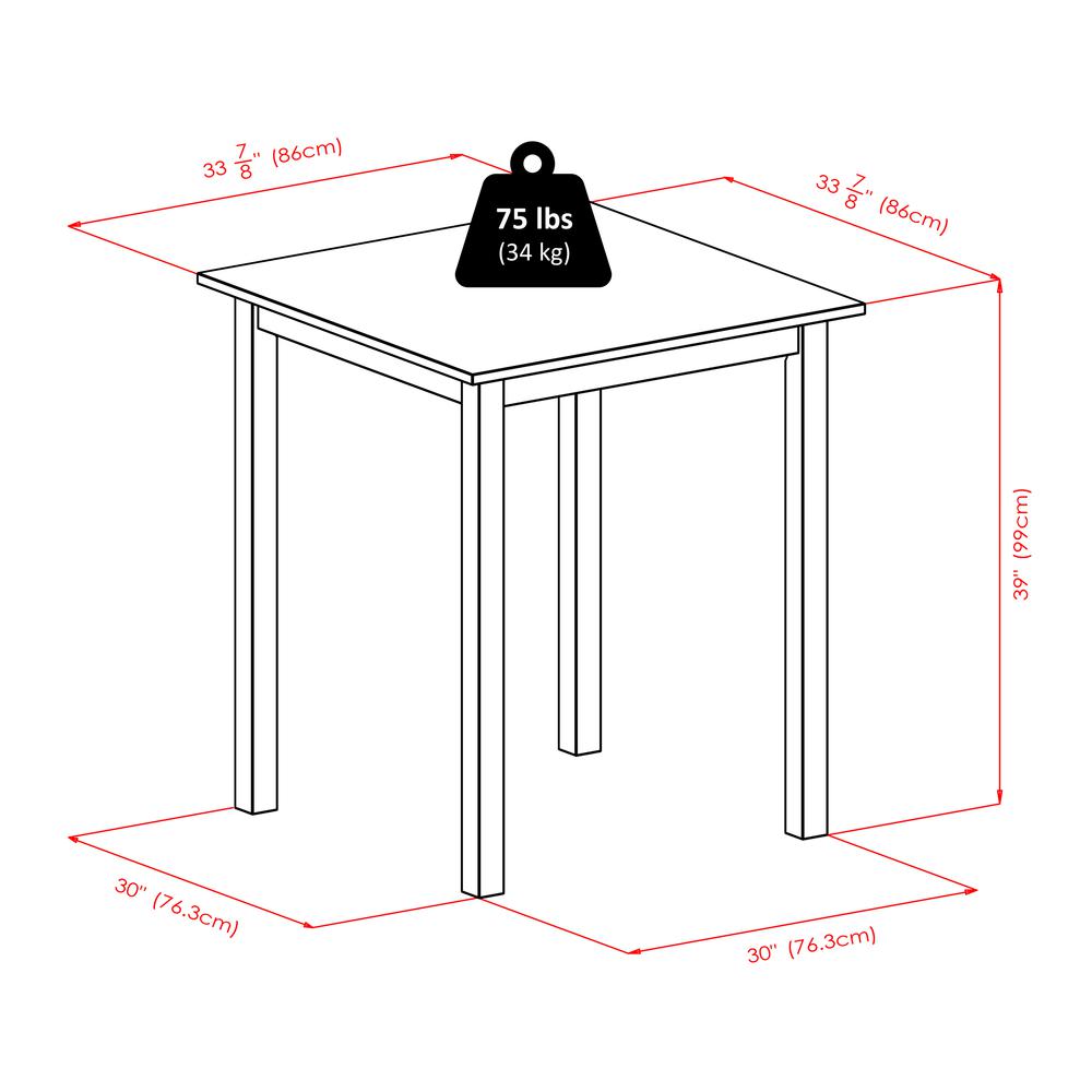 Parkland 3-Pc High Table with 2 Bar V-Back Stools