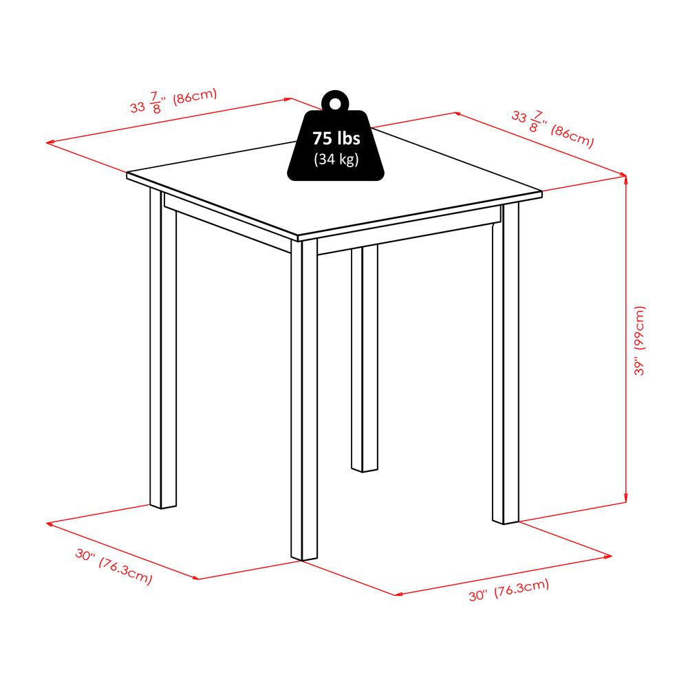 Parkland 3-Pc Square High/Pub Table Set with 2 Saddle Seat Stools