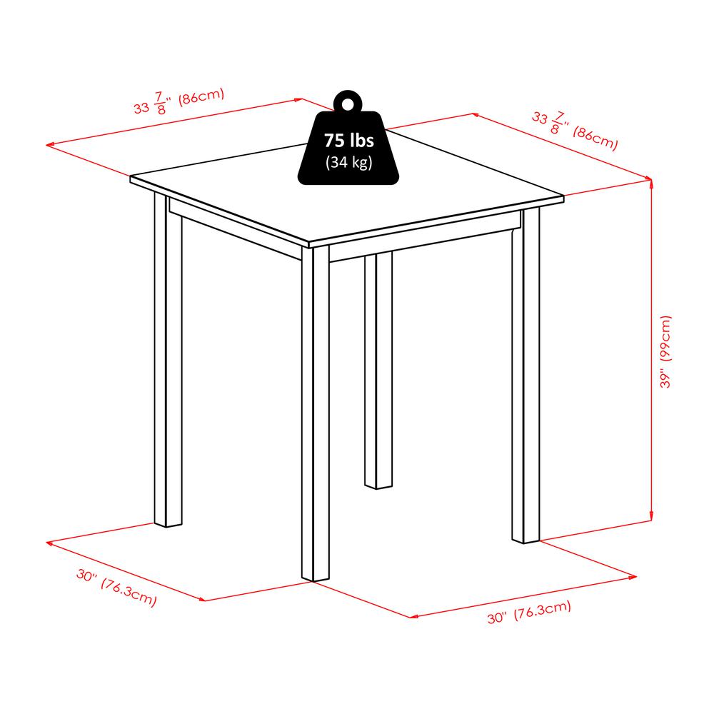Parkland 3-Pc High Table with 29″ Ladder Back Stool