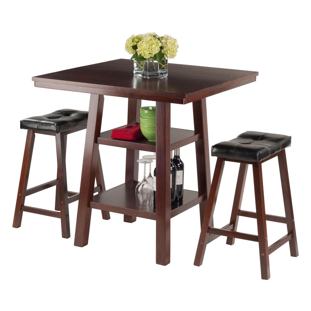 2 Shelves w/ 2 Cushion Seat Stools