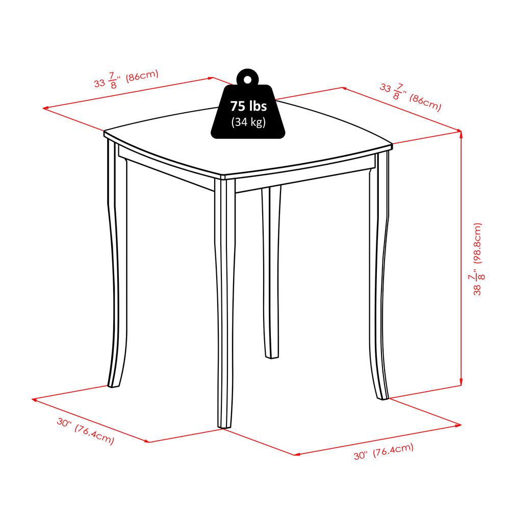 3-Pc Inglewood High/Pub Dining Table with Saddle Stool
