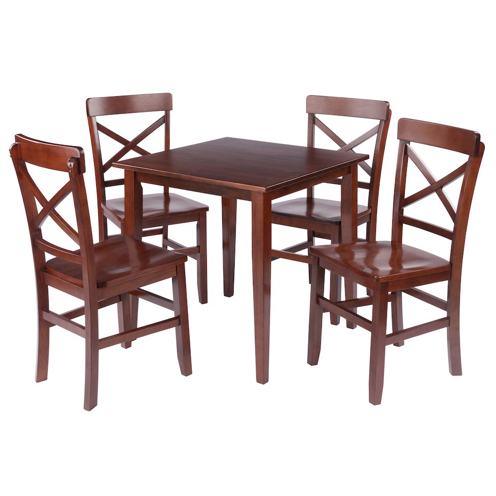 Groveland 5-Pc Set Dining Table with X-Back Chairs