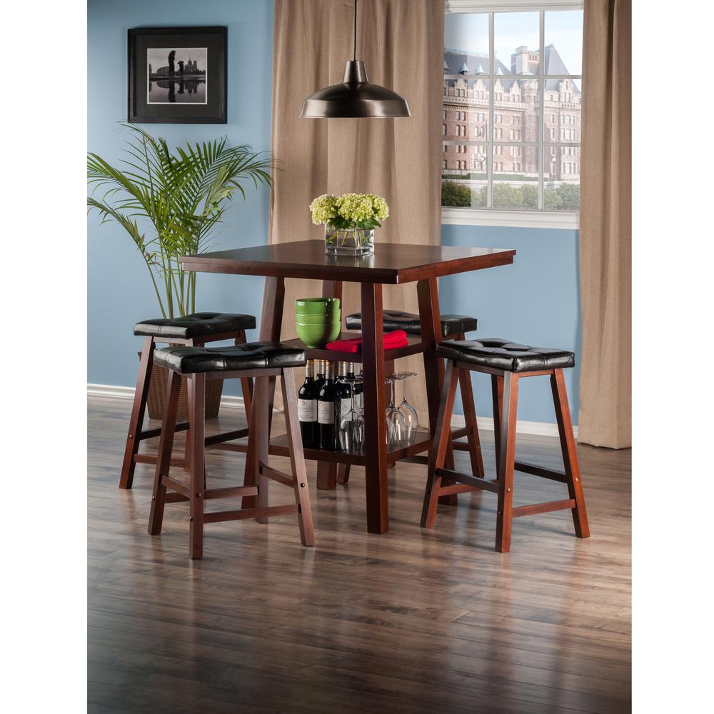 2 Shelves w/ 4 Cushion Seat Stools